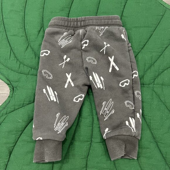 Little Bipsy Jogger Pants 3-6M Ski Print Gray - Picture 2 of 5